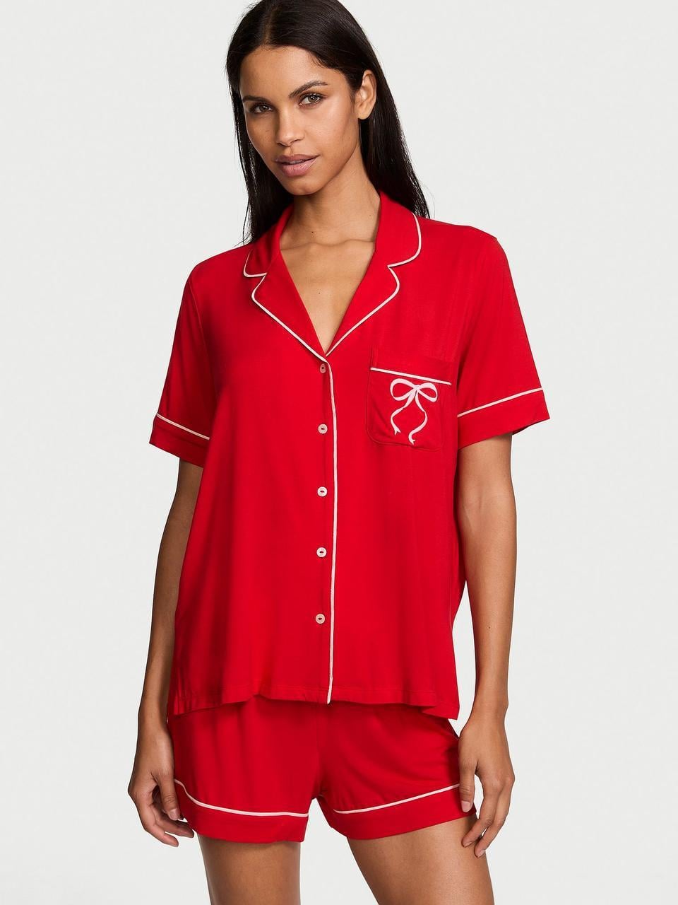 Пижама женская Victoria's Secret Modal Soft Short Pajama XXL Красный (360000417453)