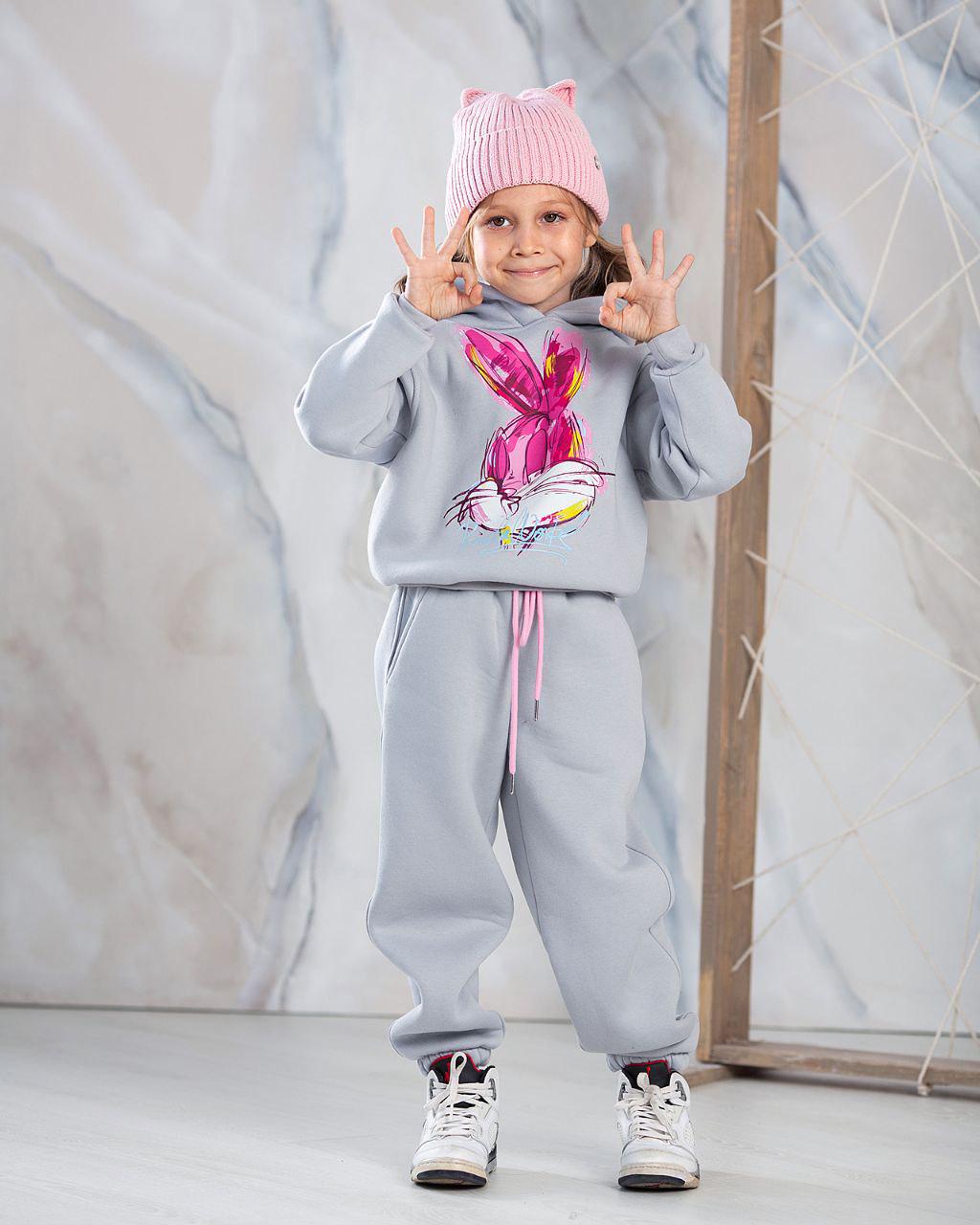 Спортивный костюм для девочки Банни 122 см Серый (А4365345)
