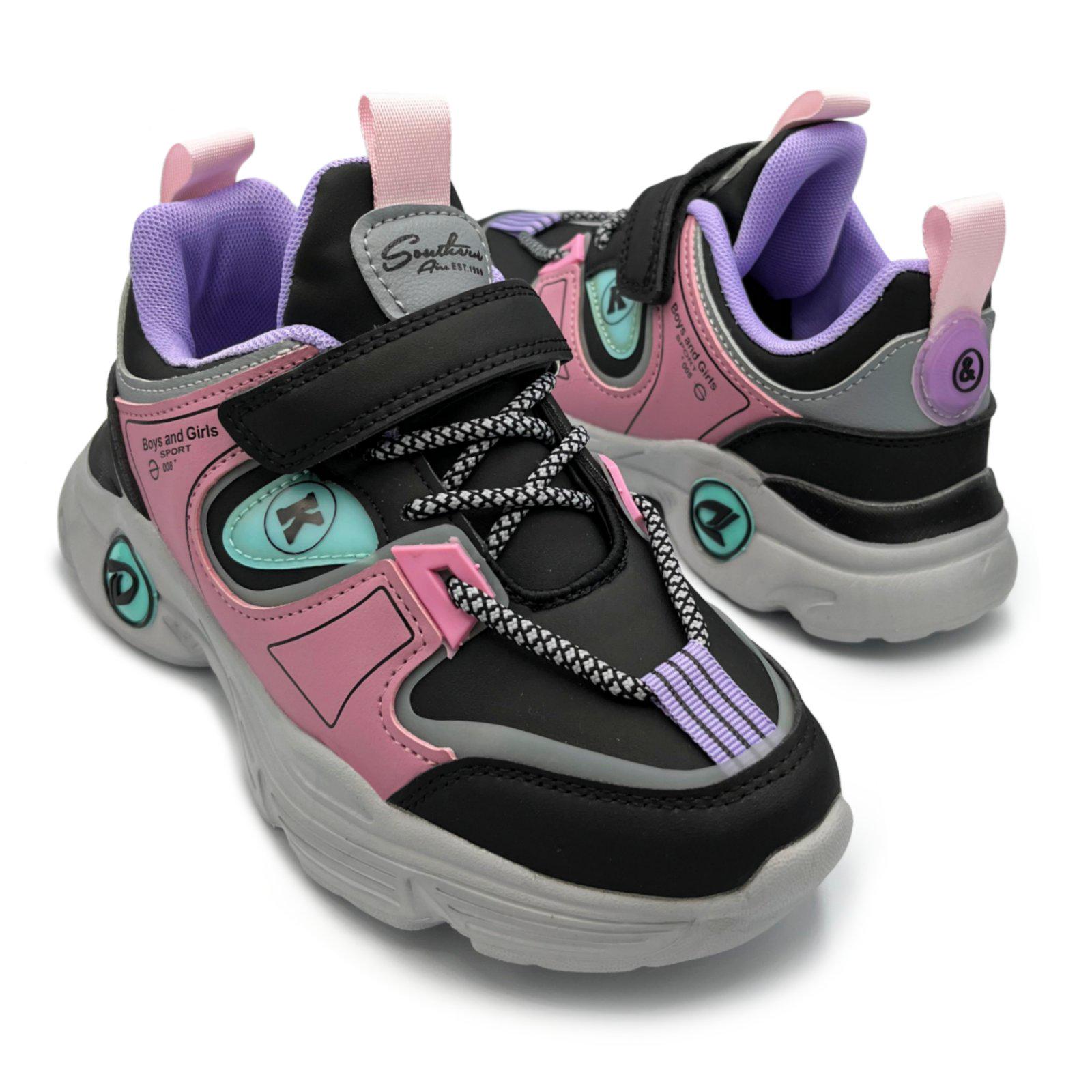 Кроссовки детские для девочки Башили MV-1401 р. 35 Черный - фото 2 Кроссовки детские для девочки Башили MV-1401 р. 35 Черный - фото 2