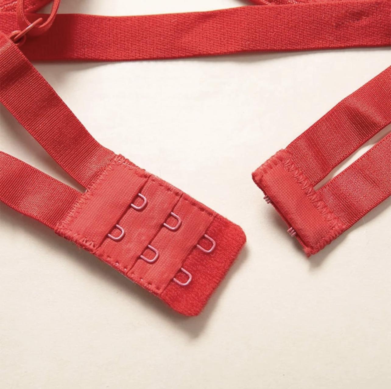 Комплект білизни мереживний балконет ліф та трусики M Червоний (0039M) - фото 6