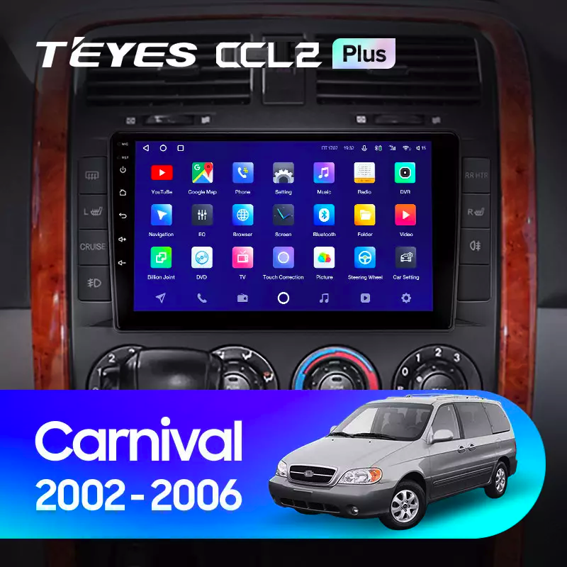 Автомагнитола штатная Teyes CC2L Plus для Kia Carnival UP GQ 2002-2006 Android 2/32 Гб (1649191521) - фото 3