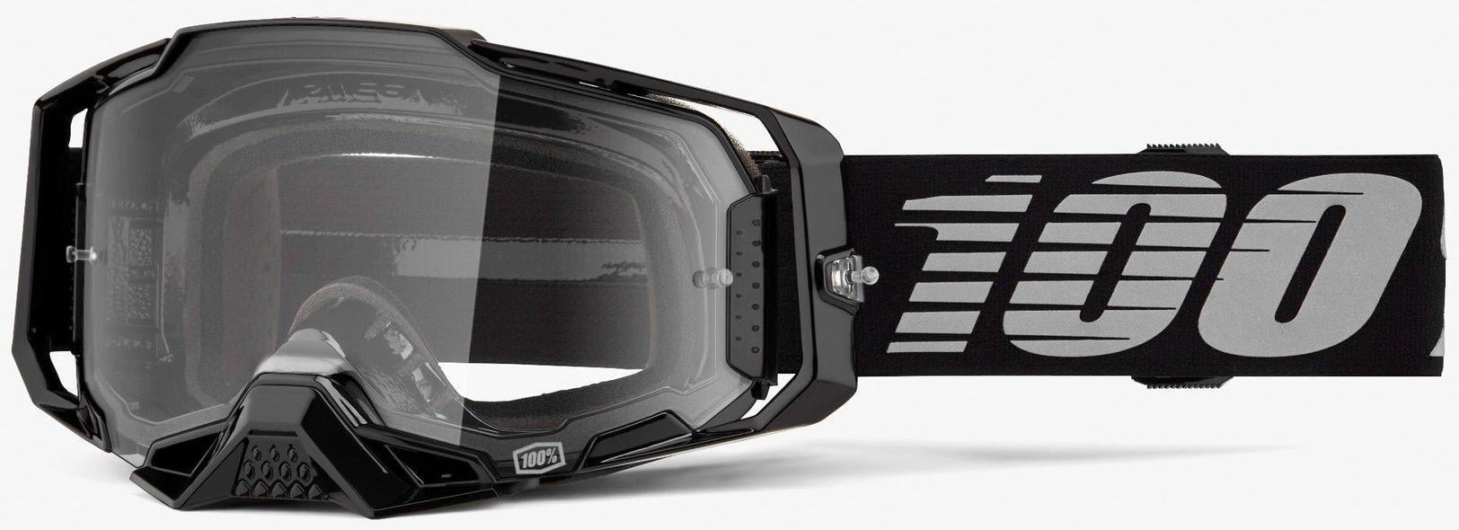 Мотоокуляри 100% ARMEGA Goggle Black/Clear Lens (51181)