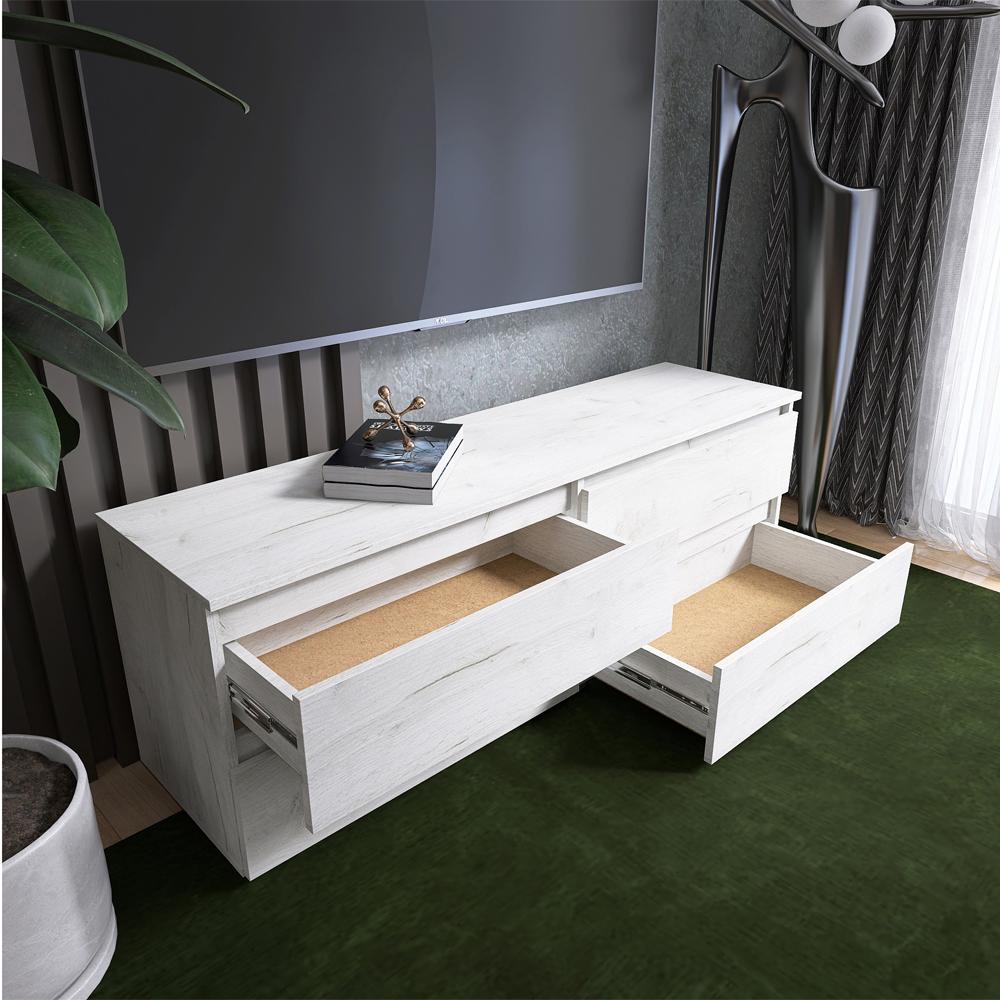 Тумба под телевизор Еверест ЛТВ-1400 Лайт 140х38х49 см Дуб Крафт Белый (EVR-071082) - фото 3 Тумба под телевизор Еверест ЛТВ-1400 Лайт 140х38х49 см Дуб Крафт Белый (EVR-071082) - фото 3