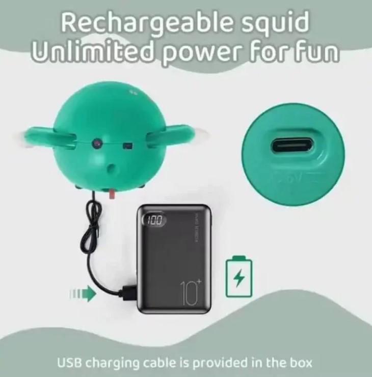 Интерактивная игрушка для детей Tummy Time Кальмар танцующий Зеленый (2104618659) - фото 17