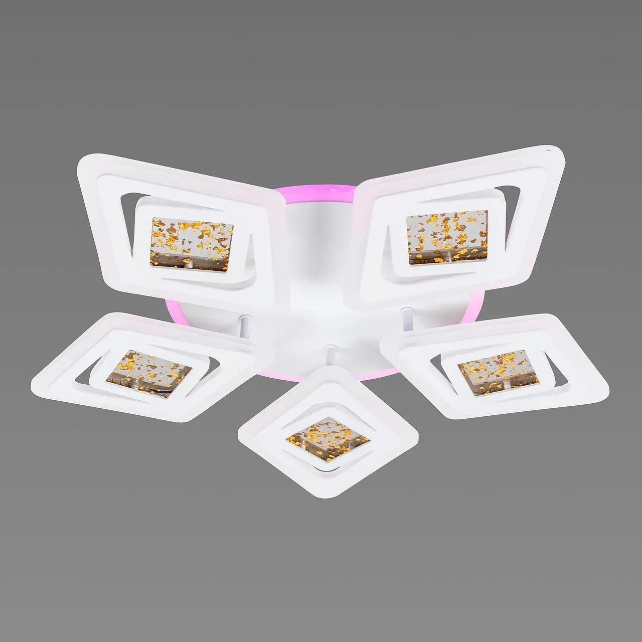 Люстра стельова світлодіодна Valeso V 2133 з пультом і RGB підсвічуванням 3000-6000К IP20 140W Білий (00000140324) - фото 3