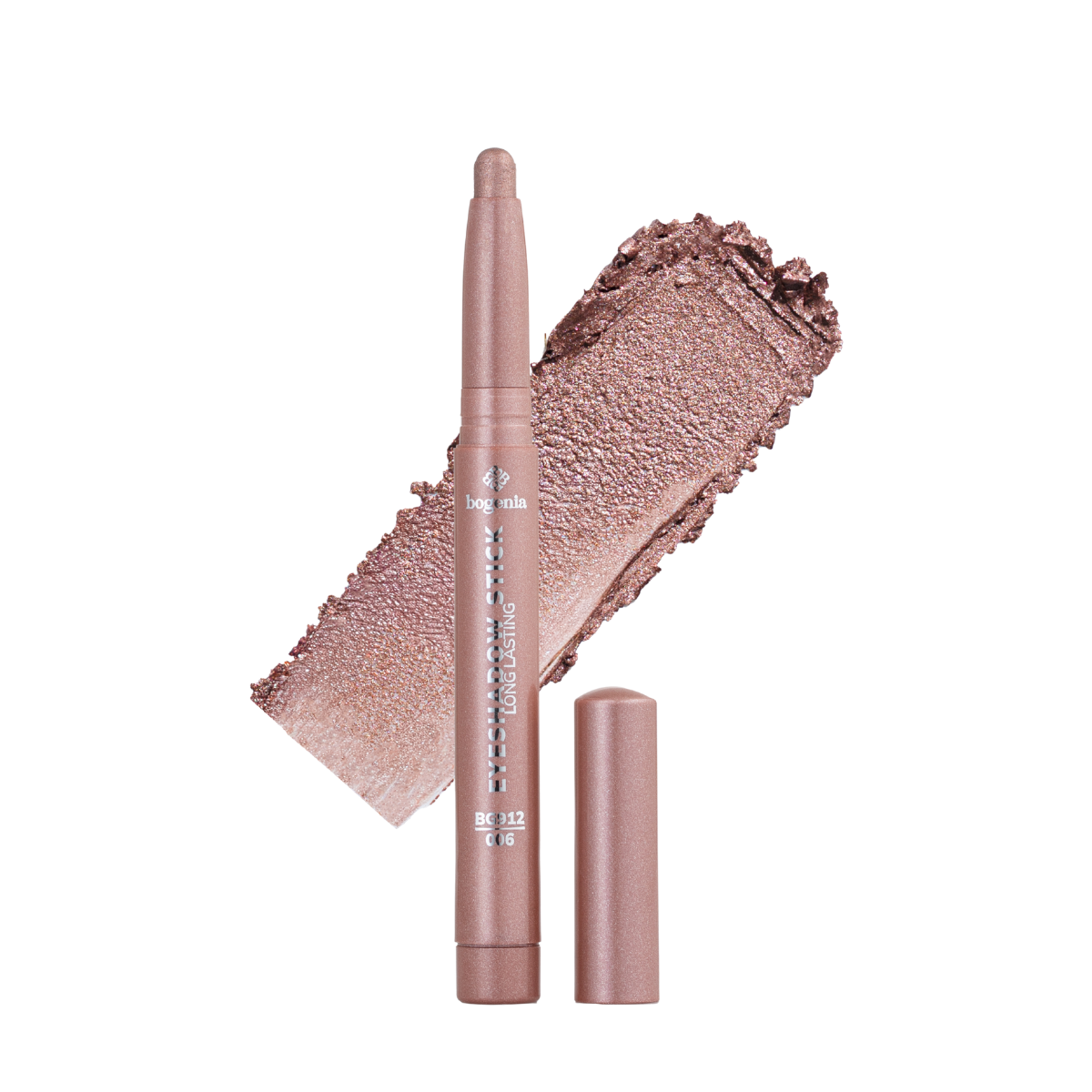 Тіні-олівець для повік перламутрові Bogenia Long Lasting Eyeshadow Stick BG912 006 Рожево-коричневий (13356225)