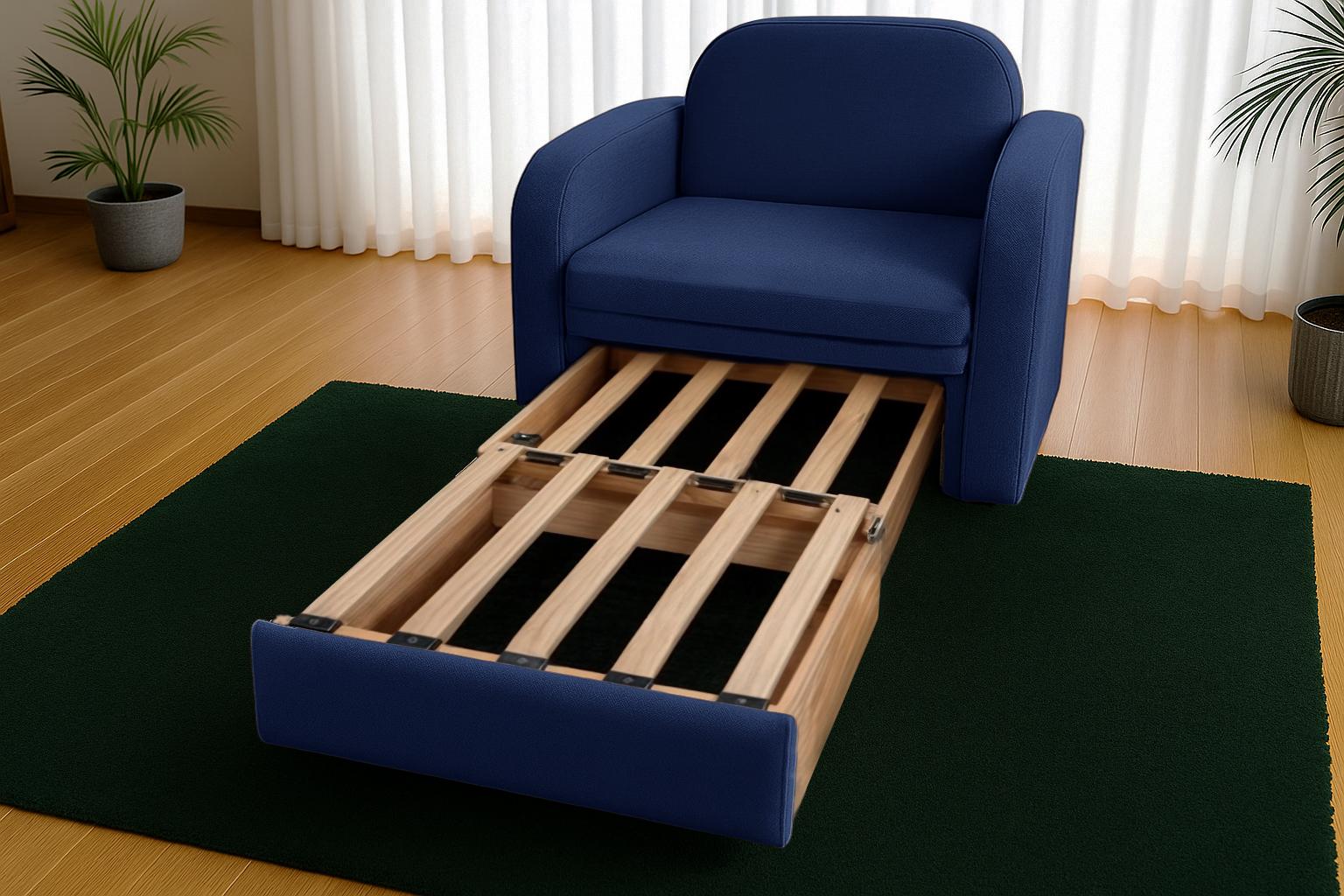 Диван-крісло м'який розкладний Tobi Sho Дрім рогожка Bahama 1140х850х730 мм 30/Синій - фото 3 Диван-крісло м'який розкладний Tobi Sho Дрім рогожка Bahama 1140х850х730 мм 30/Синій - фото 3