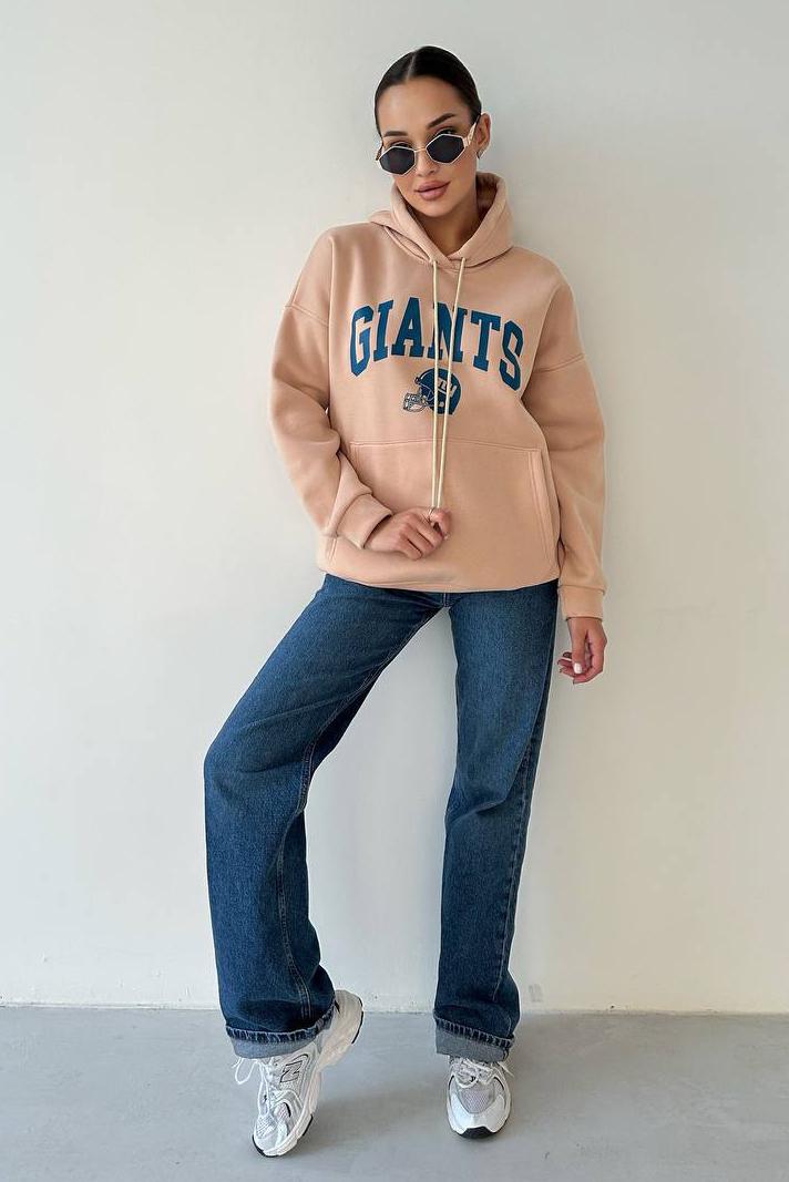 Батник женский на флисе S-M Бежевый (168770) - фото 3