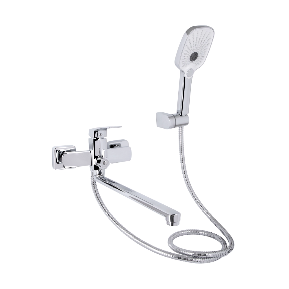 Змішувач для ванни Qtap Tern k30 з довгим виливом та лійкою QTTER260CRM47587 Chrome (SD00053711)