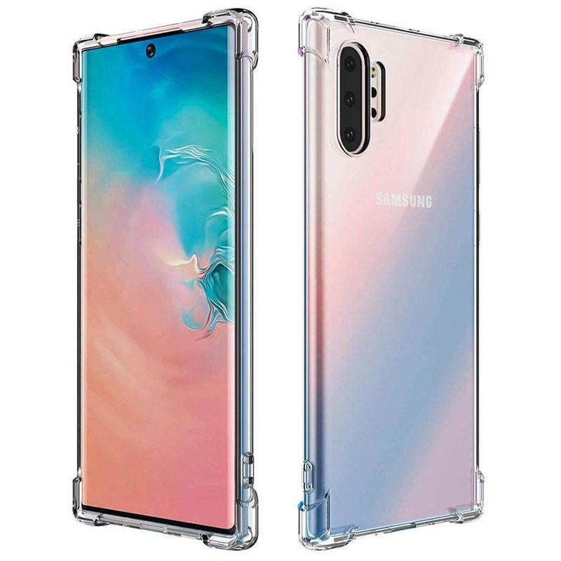 Противоударный TPU чехол GETMAN Ease logo усиленные углы для Samsung Galaxy Note 10 Plus Бесцветный