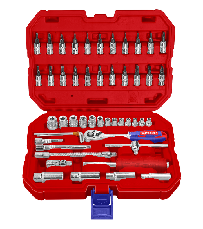 Набор инструментов EMTOP ESKT14501 1/4″ 50 шт