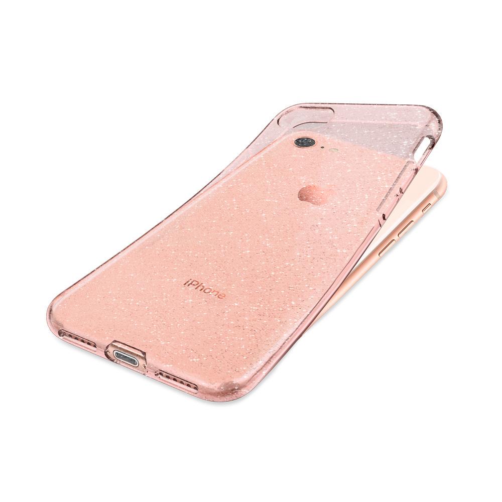 Чохол прозорий з блискітками Spigen Liquid Crystal Glitter 042CS21419 для Iphone 7/8/SE 2/3 2020/2022 (4.7") Rose Quartz - фото 8