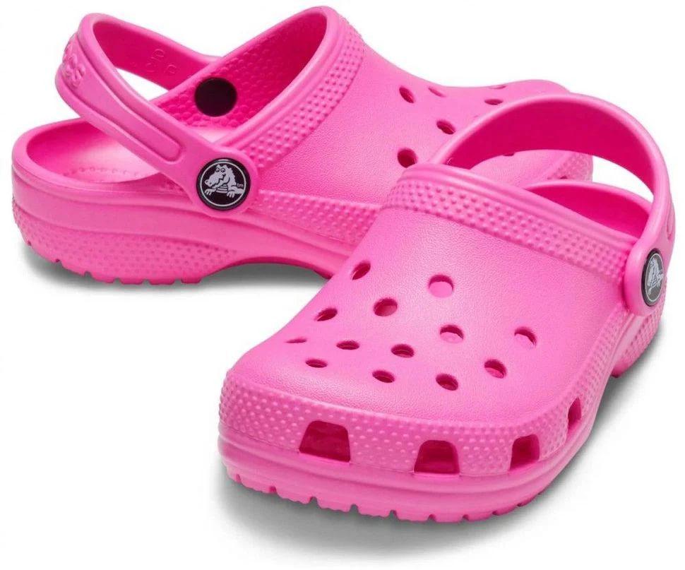 Шльопанці дитячі для дівчинки Crocs Classic Clog Raspberry Рожевий (15700)