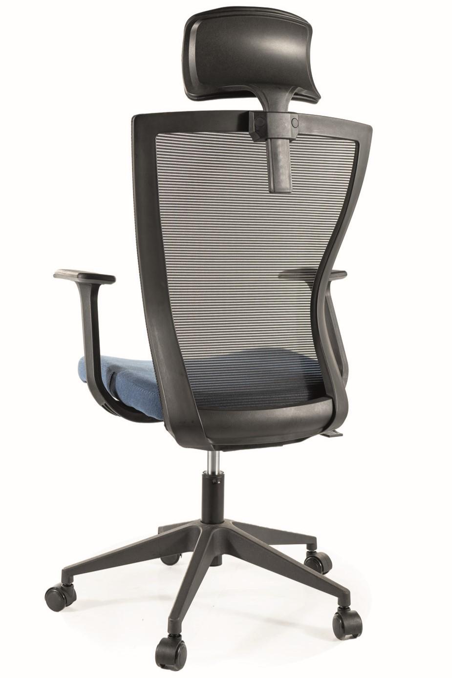 Кресло компьютерное Signal Q-328H Черный/Синий (OBRQ328HCN) - фото 2 Кресло компьютерное Signal Q-328H Черный/Синий (OBRQ328HCN) - фото 2