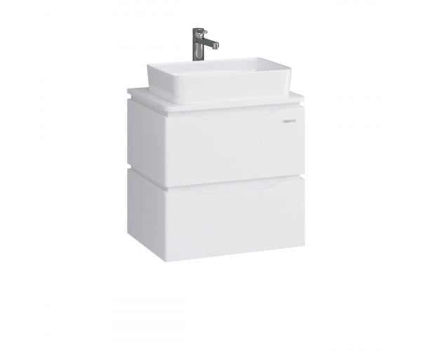 Тумба Sanwerk Алесса Air 60 з топ панеллю та умивальником Rapid 50x35 см Білий (MV0000899)