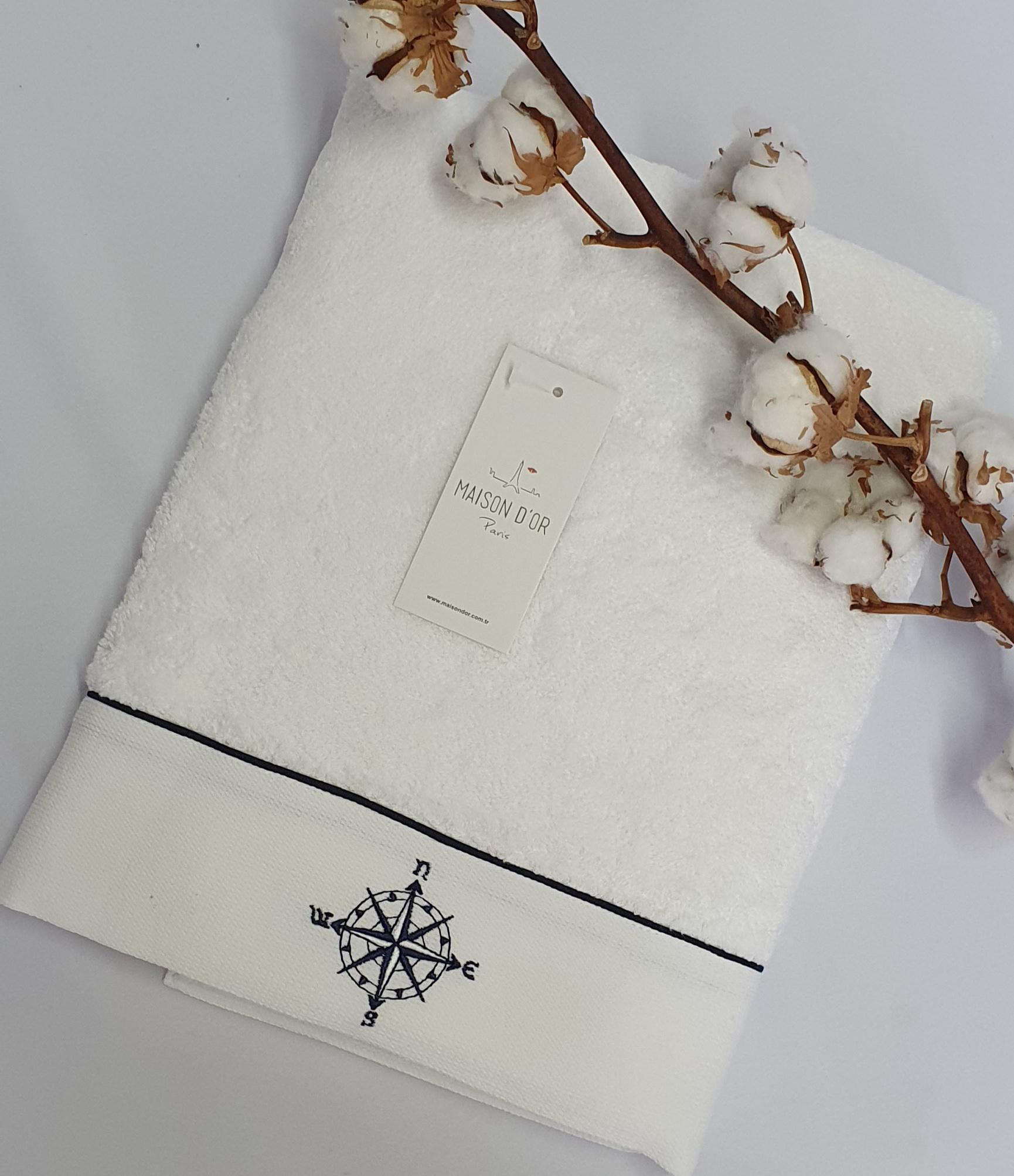 Полотенце Maison D'or Marine 50x100 Beyaz (03MD44B01) - фото 1 Полотенце Maison D'or Marine 50x100 Beyaz (03MD44B01) - фото 1