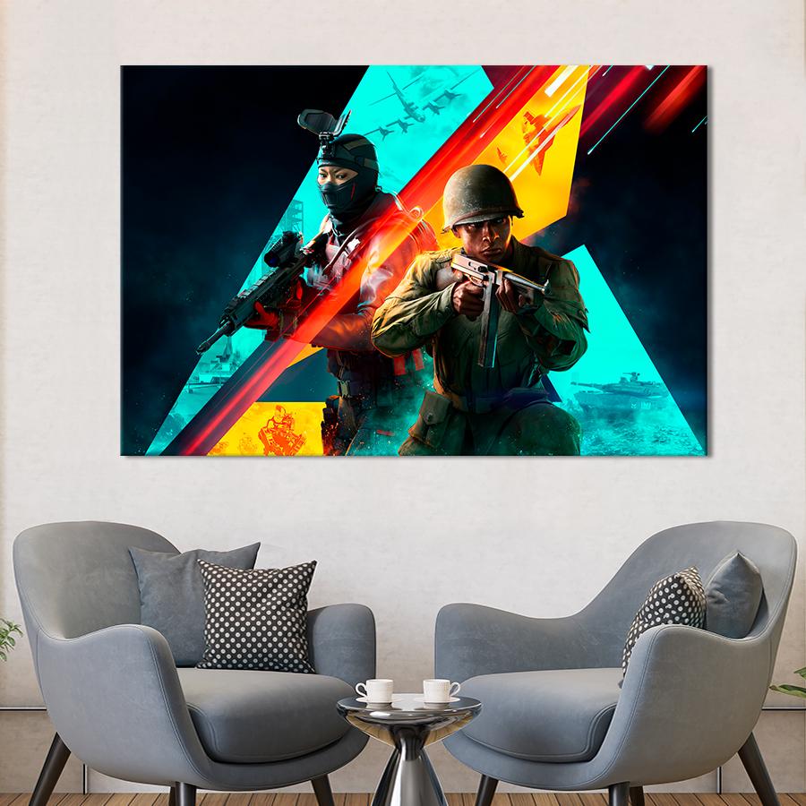 Настенний декор Безжалостные герои Battlefield 2042 120x80 см (A210-1)