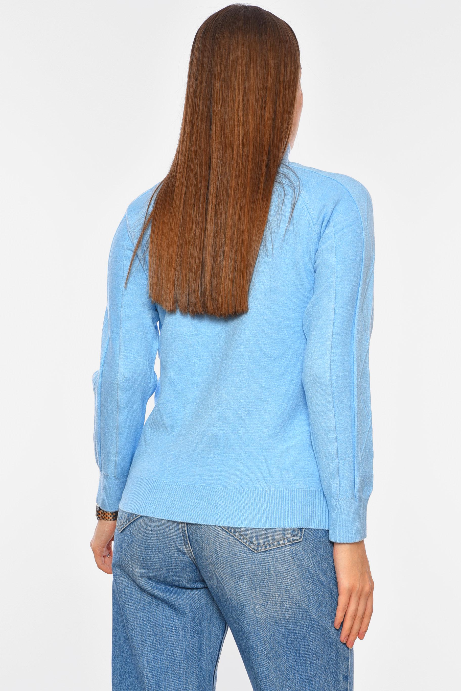 Свитер женский M-L Голубой (191820) - фото 3 Свитер женский M-L Голубой (191820) - фото 3