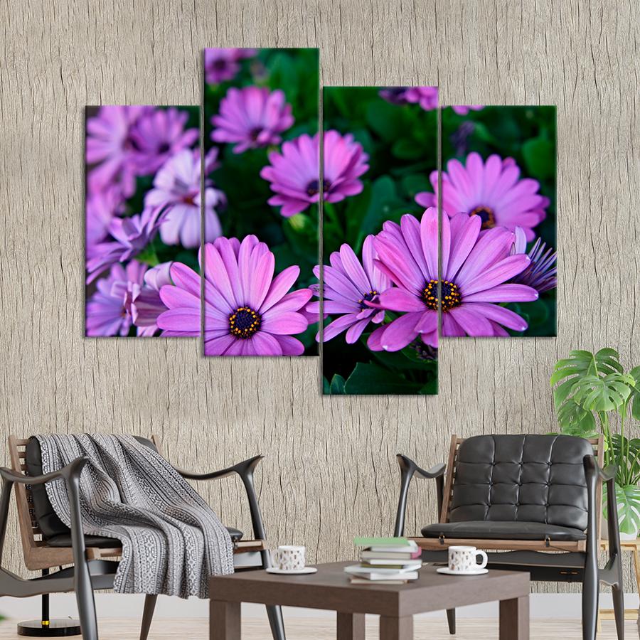 Картина цветы и растения Фиолетовые ромашки 129x90 см (A1033-4) Картина цветы и растения Фиолетовые ромашки 129x90 см (A1033-4)
