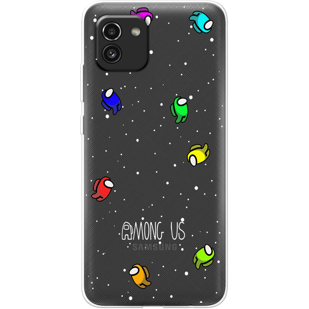 Чохол  BoxFace Samsung Galaxy A03 (A035) Among Us Invisible Прозорий силікон (44031-bk76-44031)
