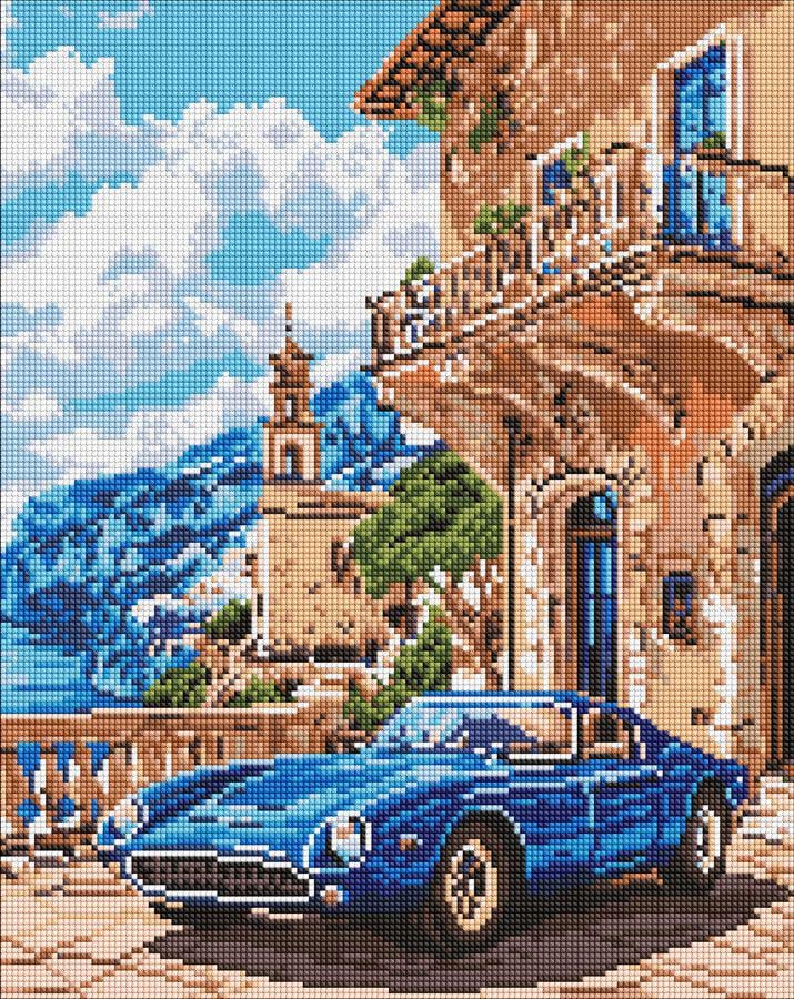 Набір з алмазною мозаїкою Ideyka Італійська розкіш AMO8181 на підрамнику 40x50 см (MTT-197903)