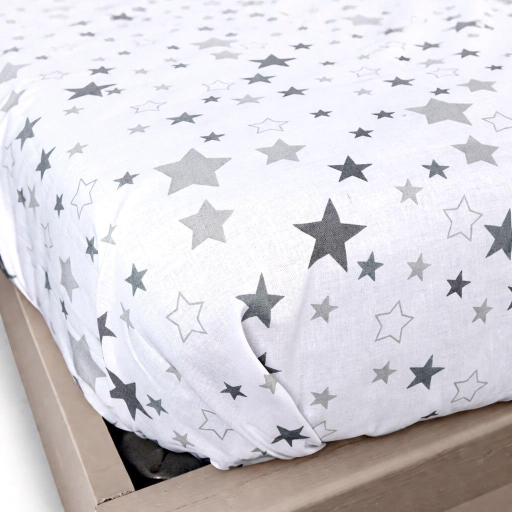 Простынь на резинке Silver Stars бязь 80х190х25 см (200220284)