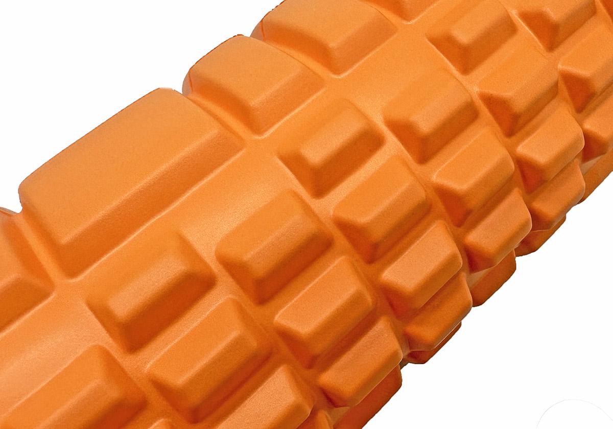 Массажный ролик EasyFit Grid Roller v.1.1 33 см Оранжевый (EF-2020-OR) - фото 3