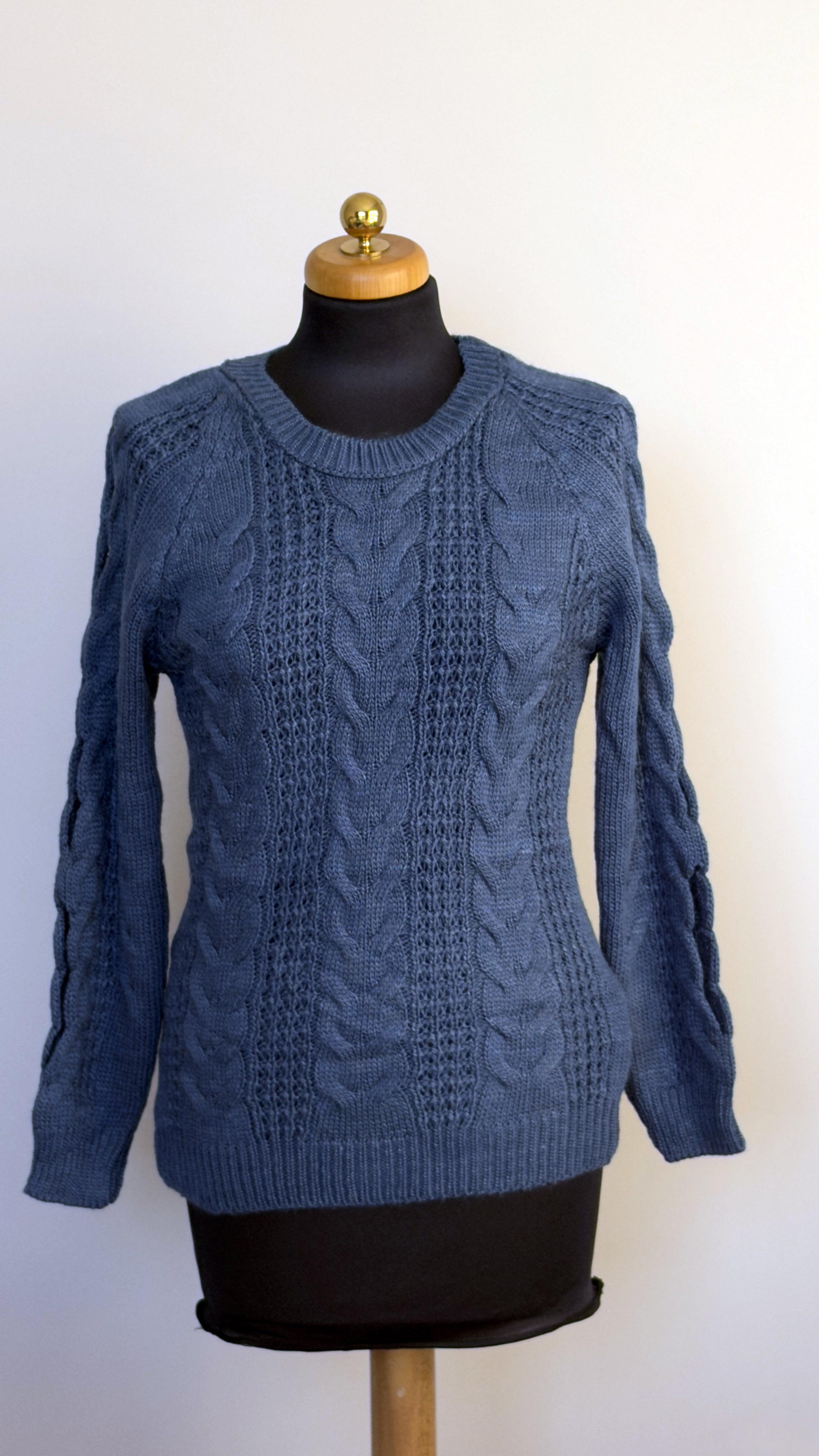 Светр Historia Club з вирізами на рукавах S/M Синій (6532336)