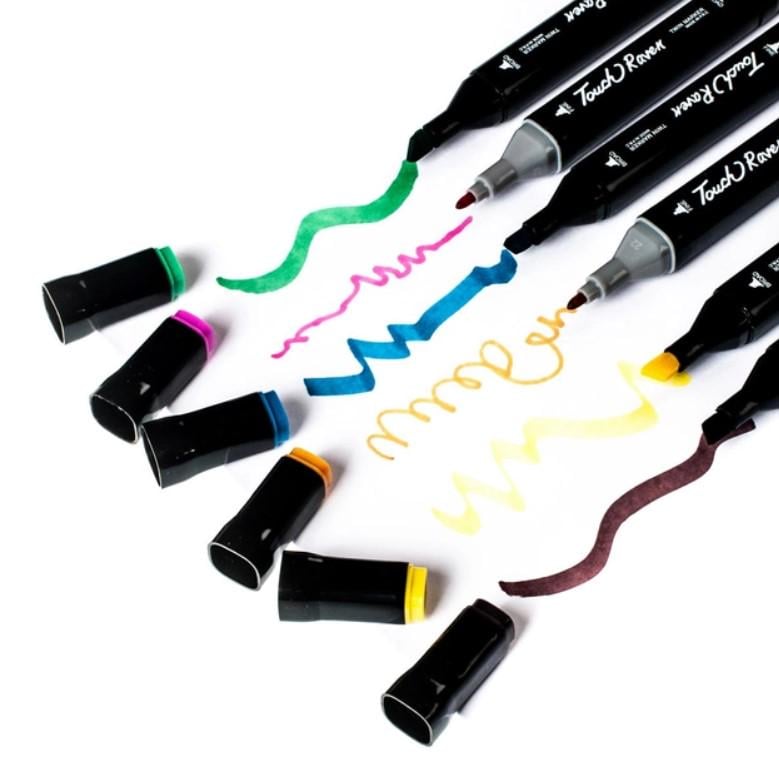 Набір маркерів двосторонніх Kayfovo 7749-1 на спиртовій основі для скетч малювання 36 шт. та сумка-чохол (28873) - фото 2