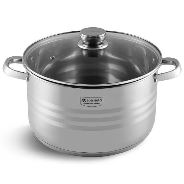 Каструля з кришкою Edenberg EB-3019 з капсульним дном нержавіюча сталь 28x16,5 см 10,20 л