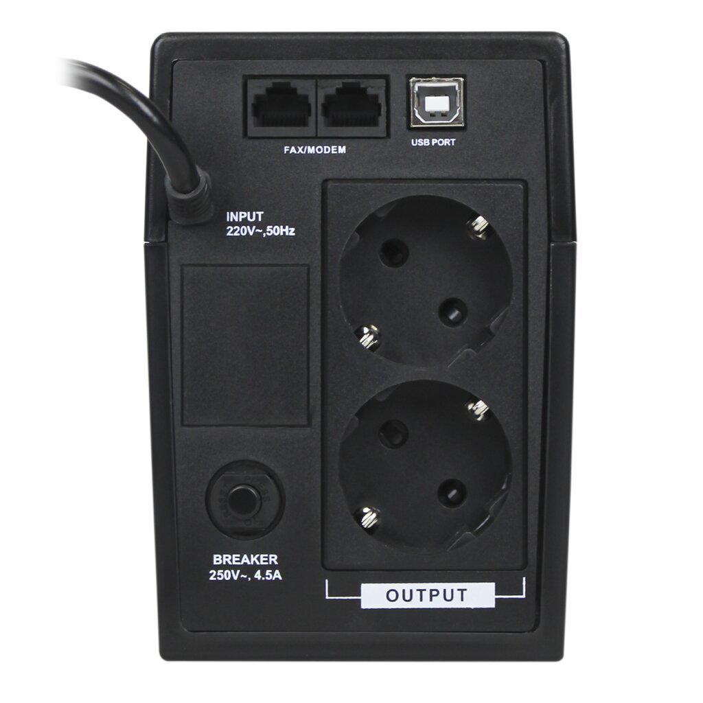 ДБЖ лінійно-інтерактивний LogicPower LP U650VA-P з правильною синусоїдою 390W (LP-2436) - фото 4 ДБЖ лінійно-інтерактивний LogicPower LP U650VA-P з правильною синусоїдою 390W (LP-2436) - фото 4