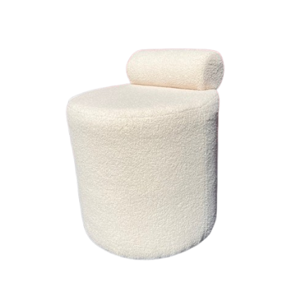 Пуф з підголовником Snail м'який 55x55x55 см Молочний - фото 2 Пуф з підголовником Snail м'який 55x55x55 см Молочний - фото 2