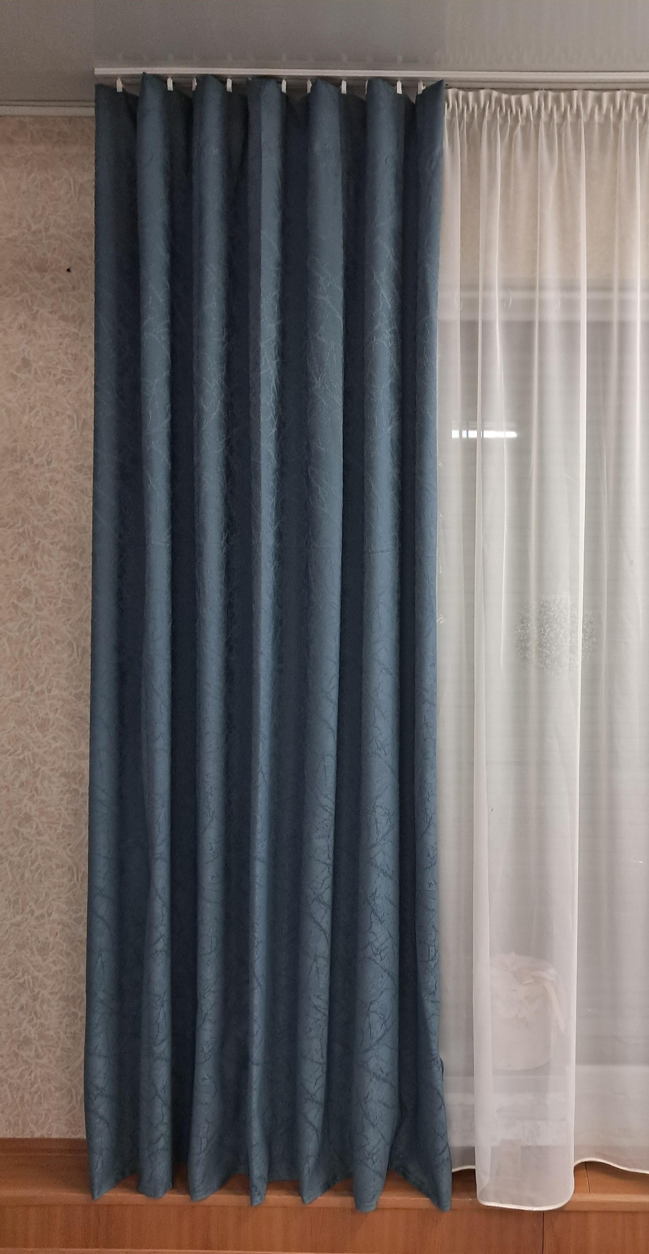 Штора Мраморный эффект 270х200 см Серый - фото 1 Штора Мраморный эффект 270х200 см Серый - фото 1