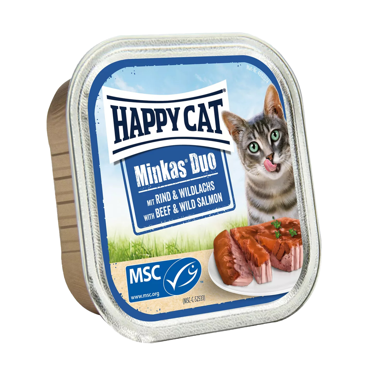 Консервы для кошек Happy Cat Minkas Duo с говядиной и диким лососем 100 г (1005203)