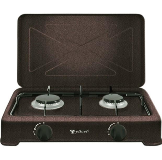 Портативна газова плита YUCEL O 200 з двома пальниками Brown (2104618737)