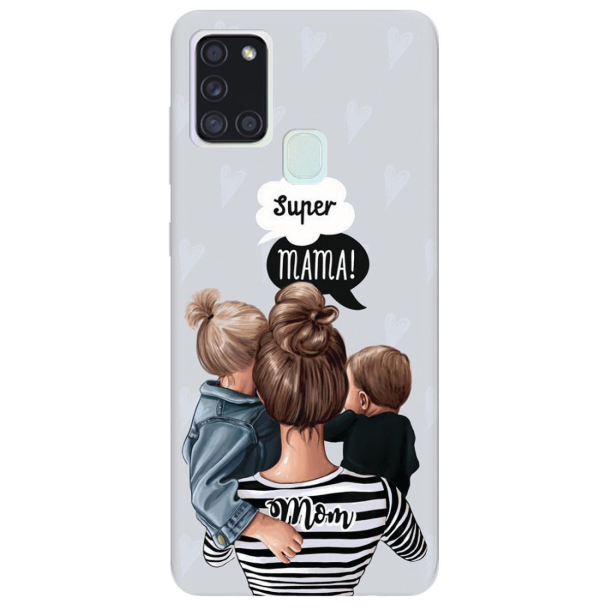 Силиконовый чехол Zorrov для Samsung Galaxy A21s - Super Mama (14100040264118242)