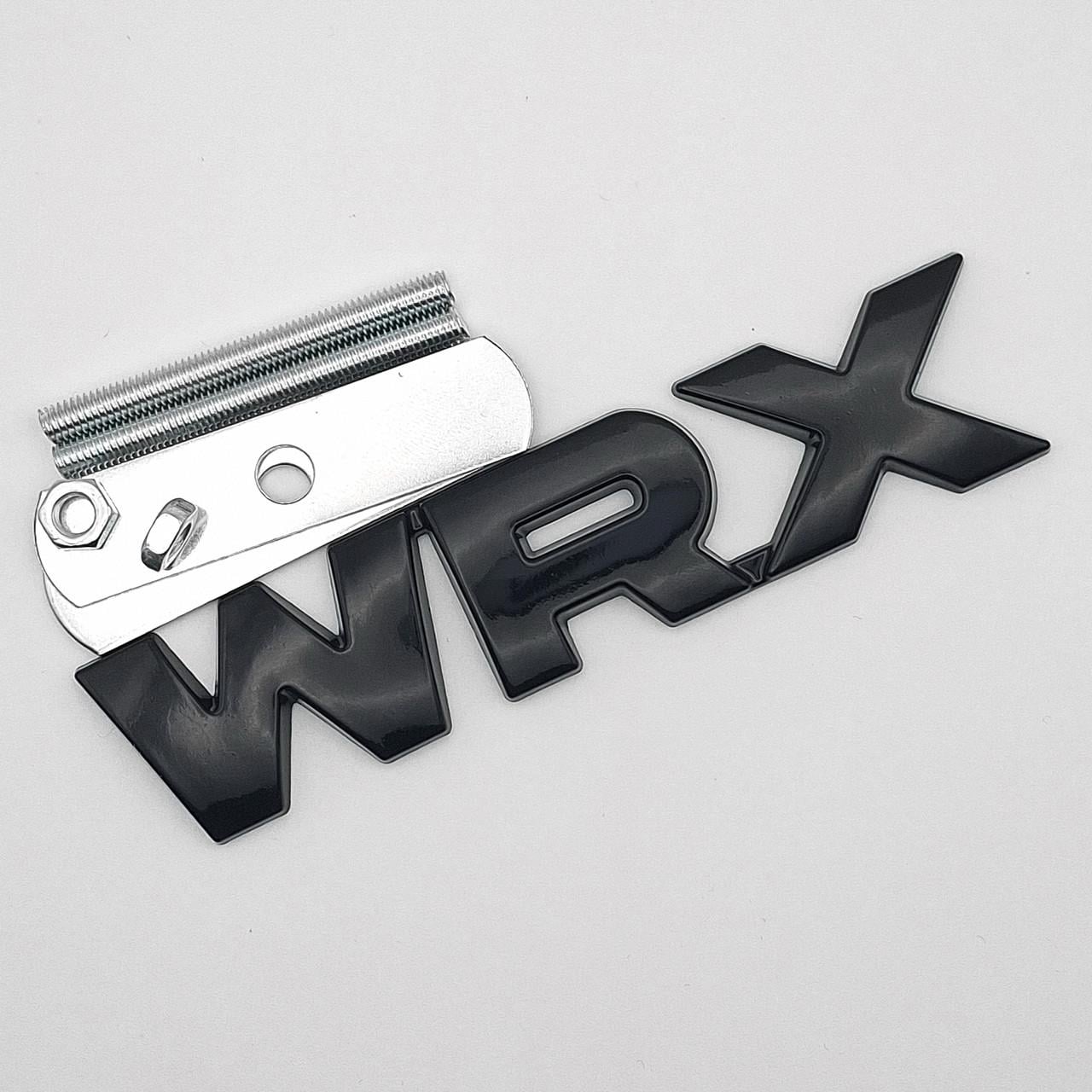 Эмблема надпись WRX Subaru на решетку радиатора металл 11,5х2,5 см Черный глянцевый (2881094455)