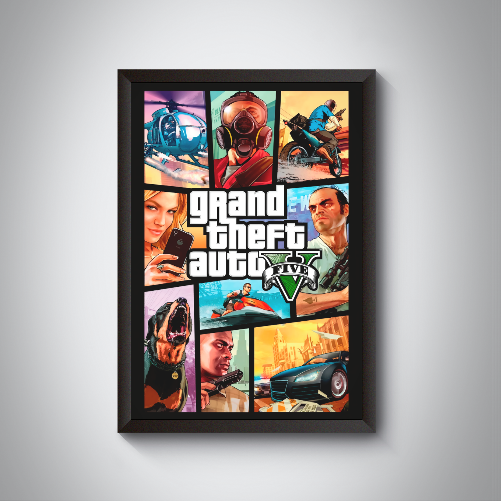 Постер GTA 5 Grand Theft Auto без рамки А3 30х42 см (GTA1)