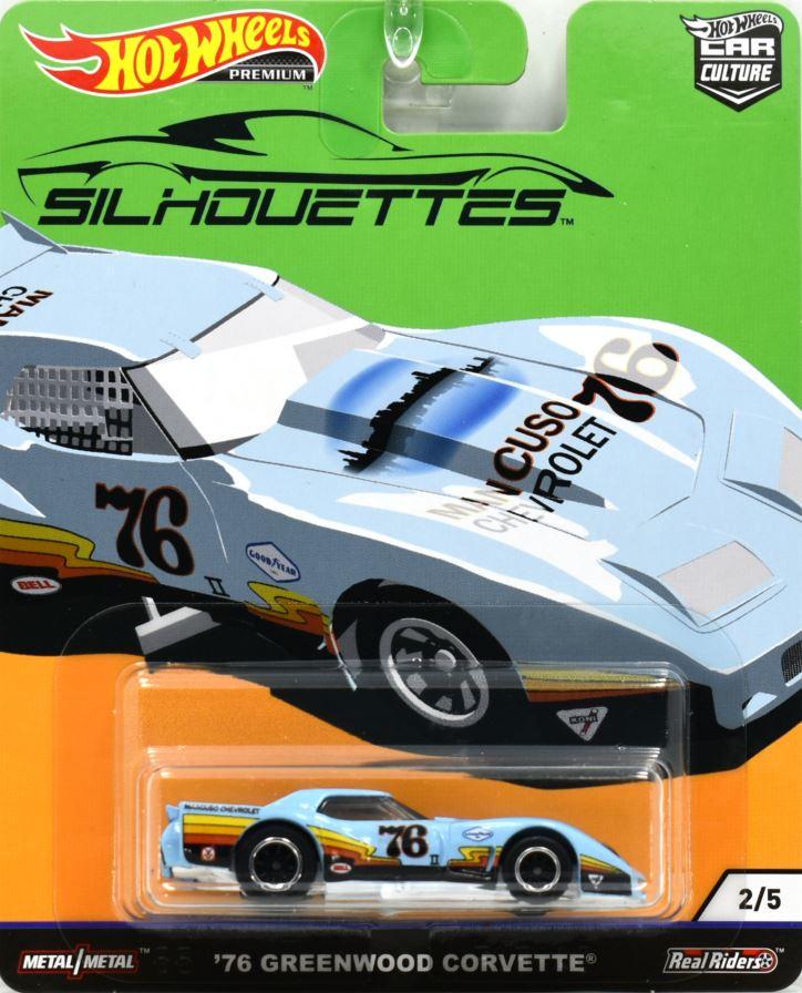 Игрушечная машинка Hot Wheels Premium 76 Greenwood Corvette 2019 Silhouettes Car Culture (FYN65)