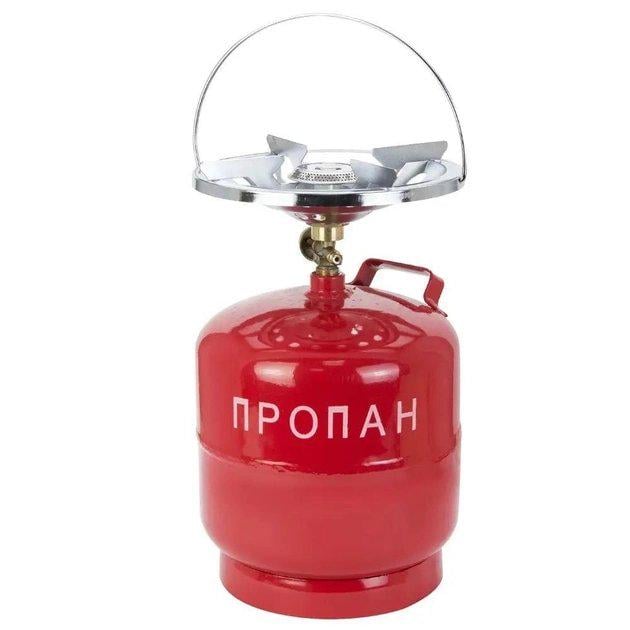 Газовый баллон Кемпинговый Турист на 8 л с горелкой