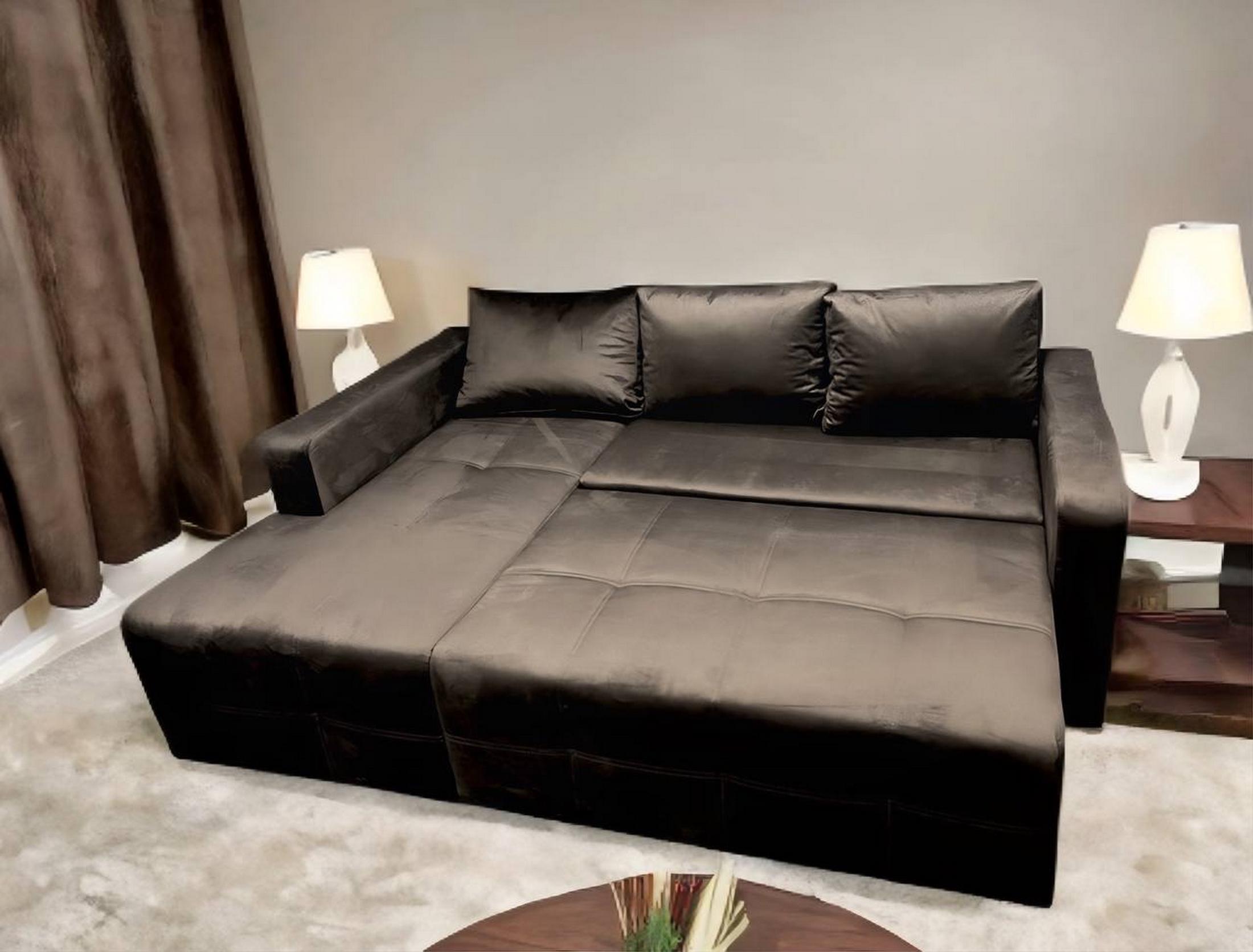 Диван угловой левый RidneTut Norman еврокнига Emilia 15 230х155 см Мокко (43410102-15) - фото 4