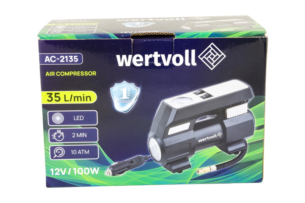 Автомобильный компрессор Wertvoll 12 V 150 PSI 8 A 100 Вт 35 л/мин AC-2135 - фото 7 Автомобильный компрессор Wertvoll 12 V 150 PSI 8 A 100 Вт 35 л/мин AC-2135 - фото 7