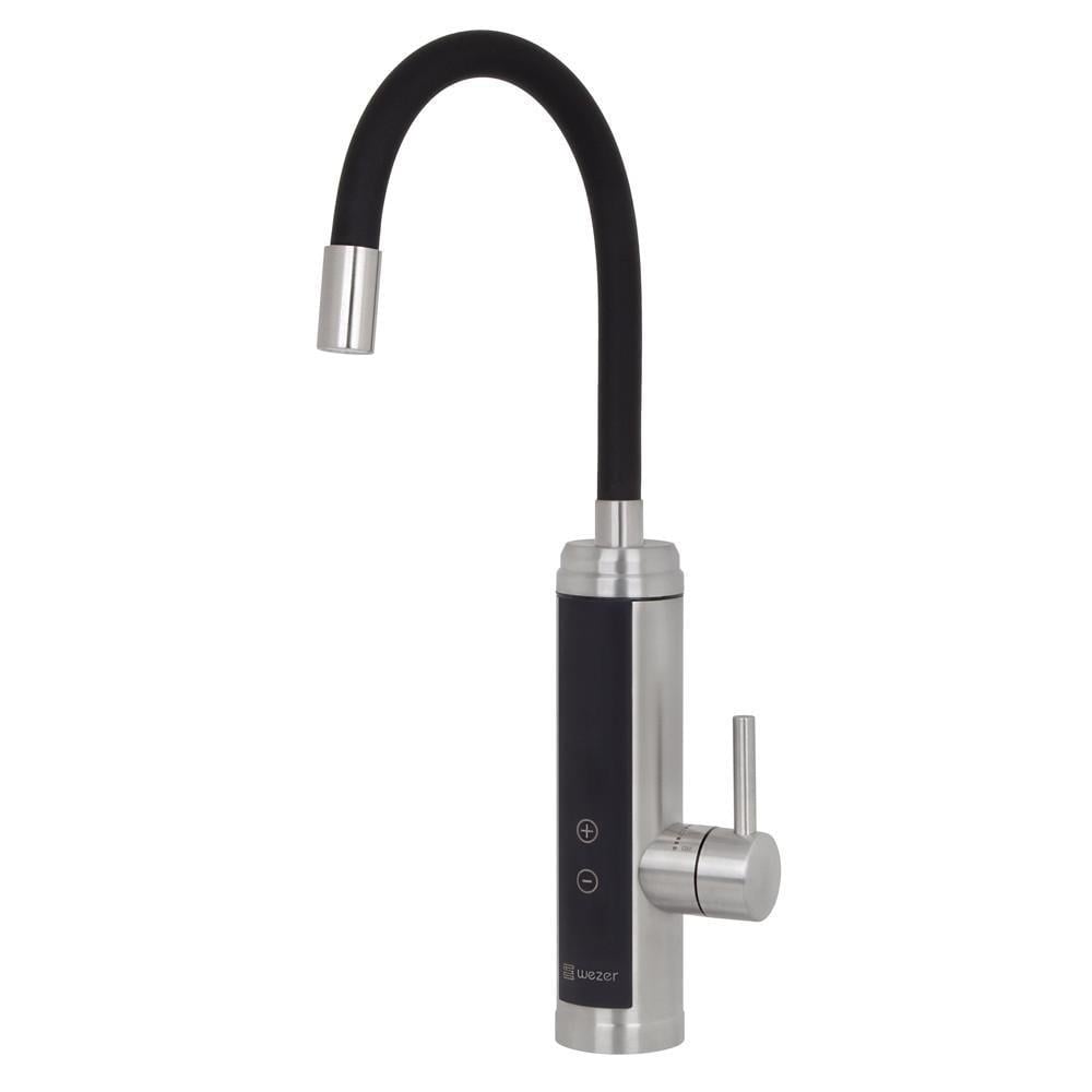 Проточний водонагрівач для кухні Wezer SDS-G9TC гнучкий вилив датчик температури 3,3 кВт нержавіюча сталь Сатин (1055378)