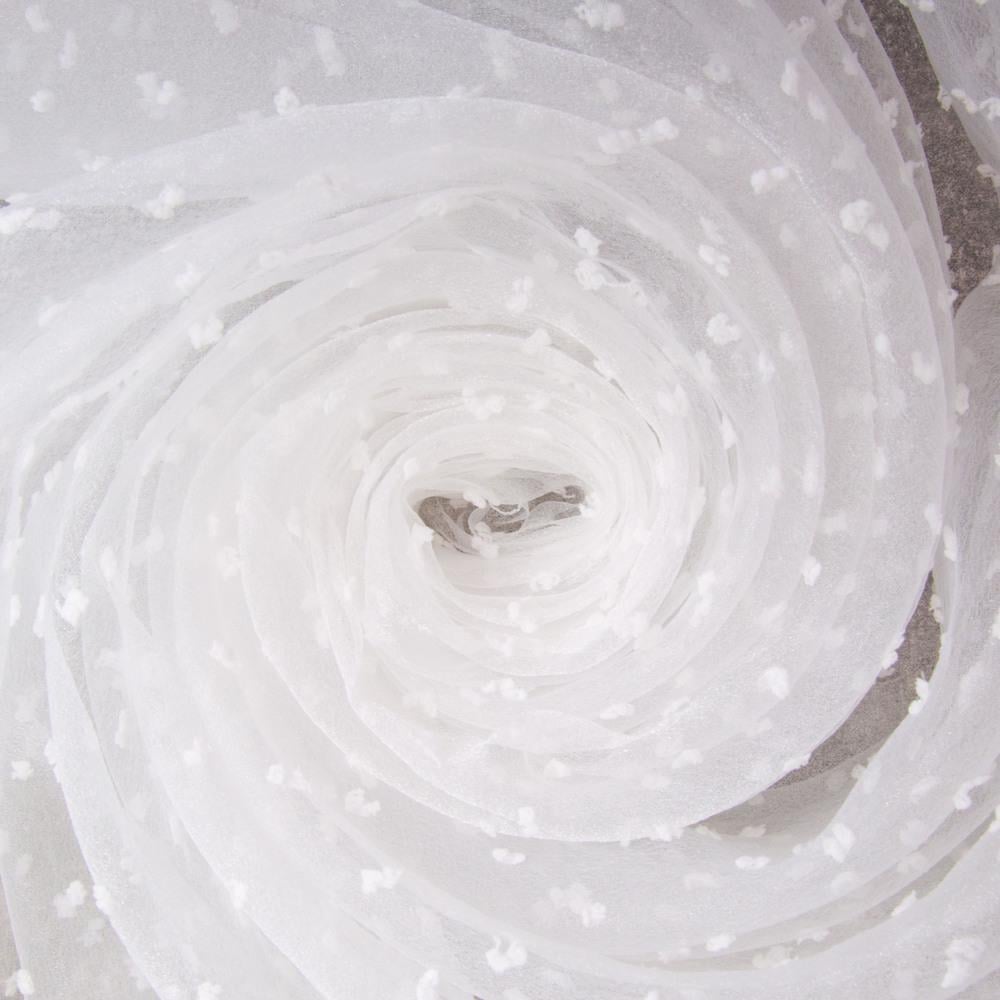 Тканина органза напівпрозора 25 г/м2 145 см Молоко (26999)