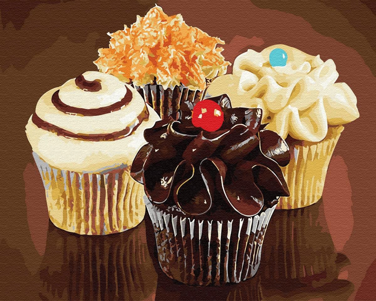 Картина по номерам Brushme GX31609 Вкусные кексы 40x50 см (1224196751)