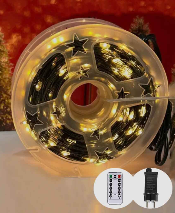 Гірлянда-нитка Роса з пультом від мережі 1000LED 100 м Зелений/Жовтий (25745309) - фото 10 Гірлянда-нитка Роса з пультом від мережі 1000LED 100 м Зелений/Жовтий (25745309) - фото 10