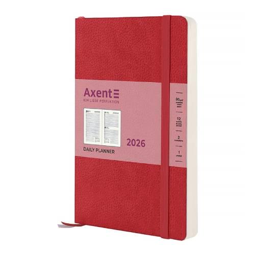 Щоденник датований 2026 Axent Partner Soft Skin A5 Червоний (8810-26-06-A)