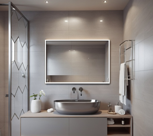 Дзеркало в рамі настінне Tobi Sho Melanie без підсвічування універсальне 600х800х20 мм White