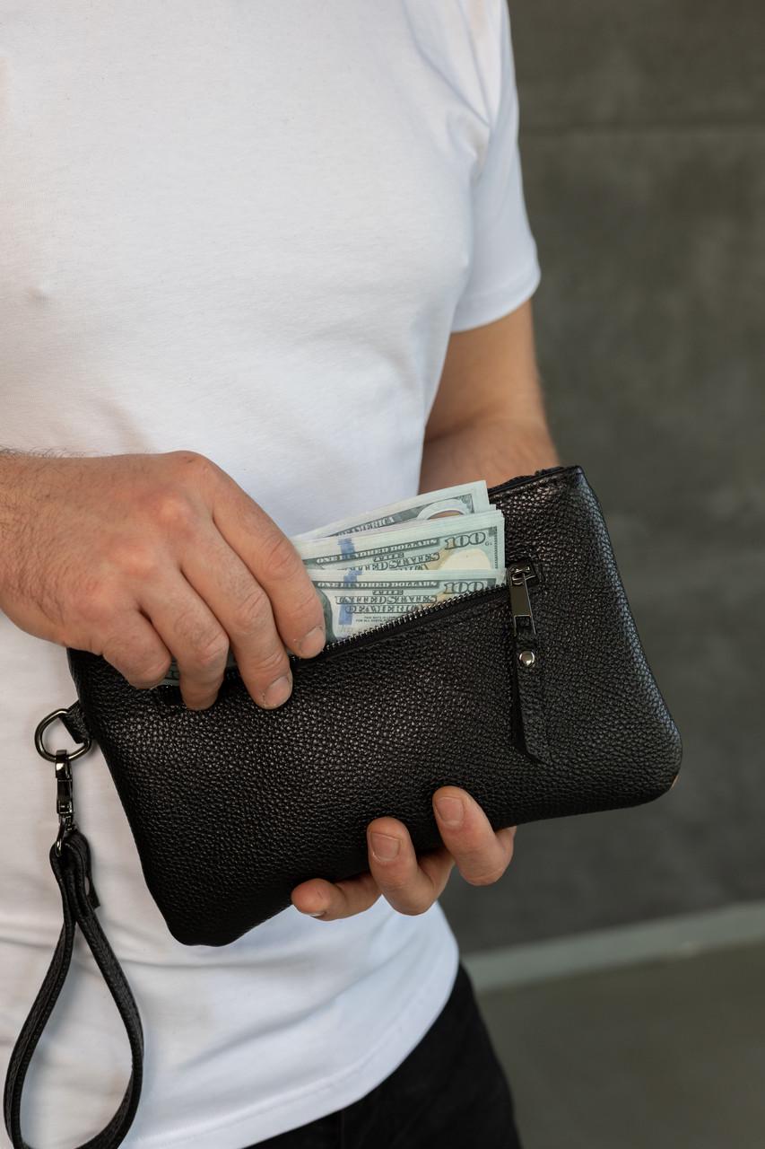 Клатч шкіряний skill з натуральної зернистої шкіри Чорний (2788329036) - фото 6 Клатч шкіряний skill з натуральної зернистої шкіри Чорний (2788329036) - фото 6