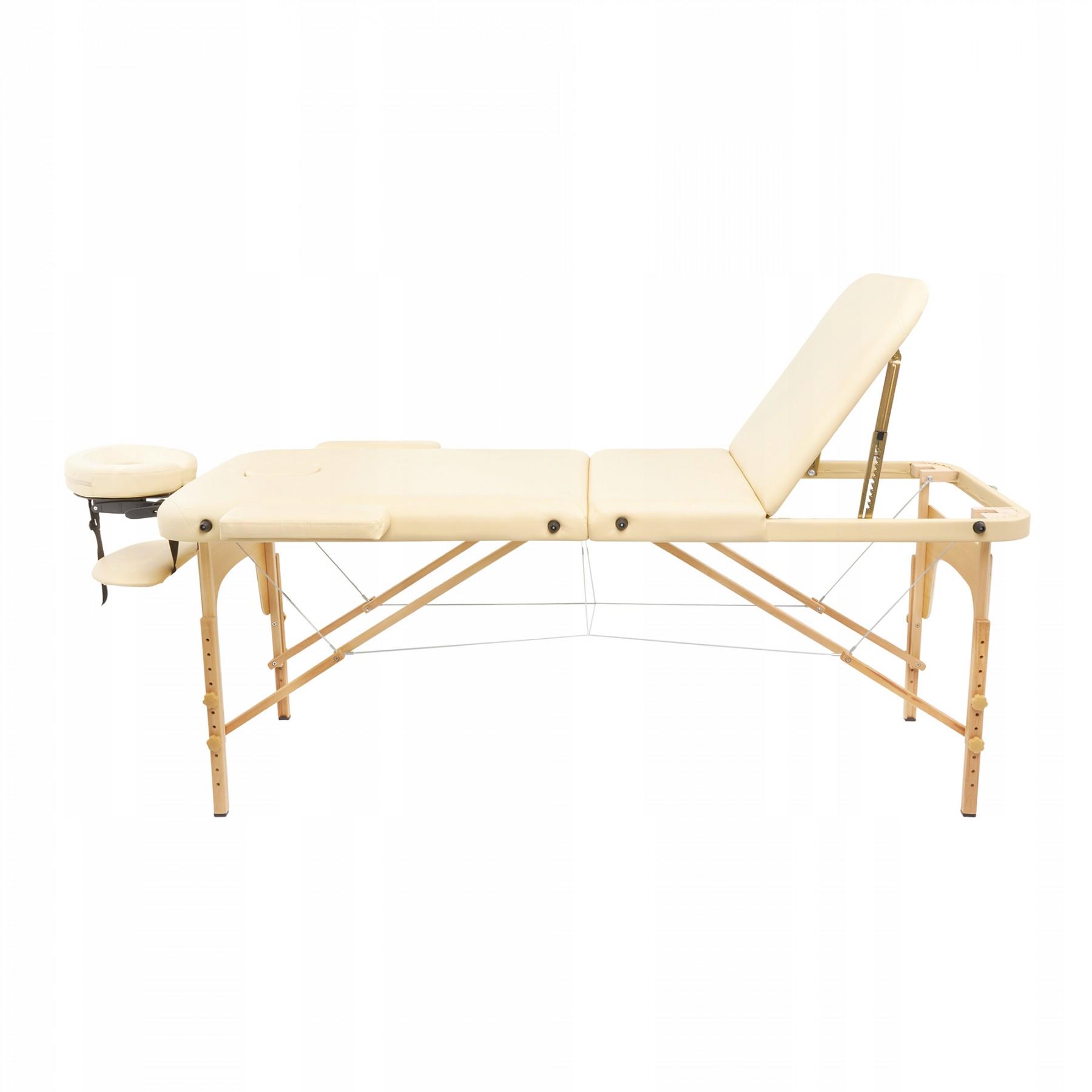 Массажный стол складной 4fizjo Massage Table+ Wood W60 Beige (39444) - фото 3